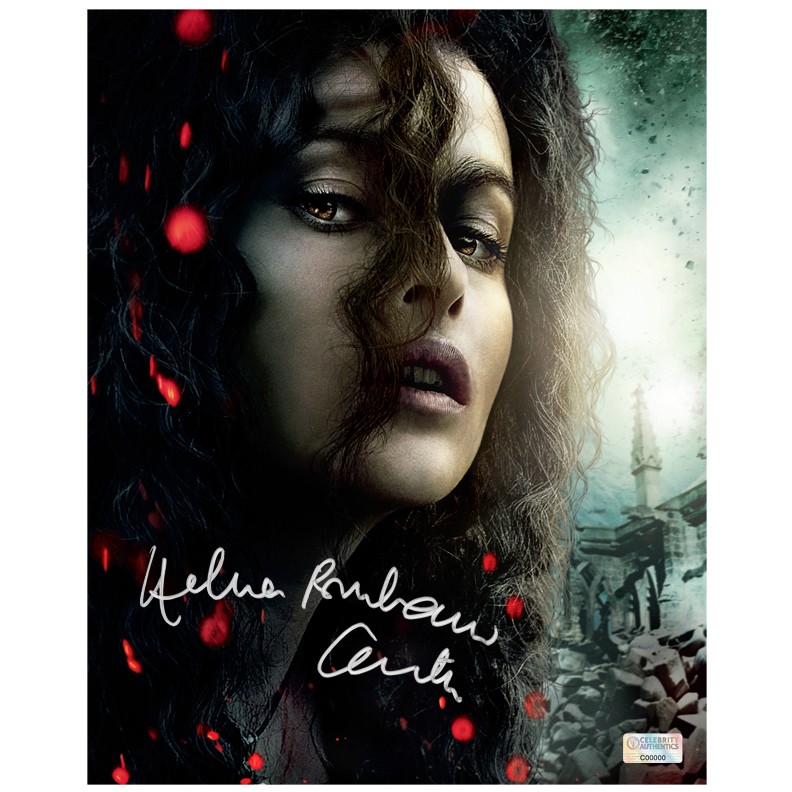Helena Bonham Carter Autographed Harry Potter Bellatrix Lestrange 8×10 Photo
