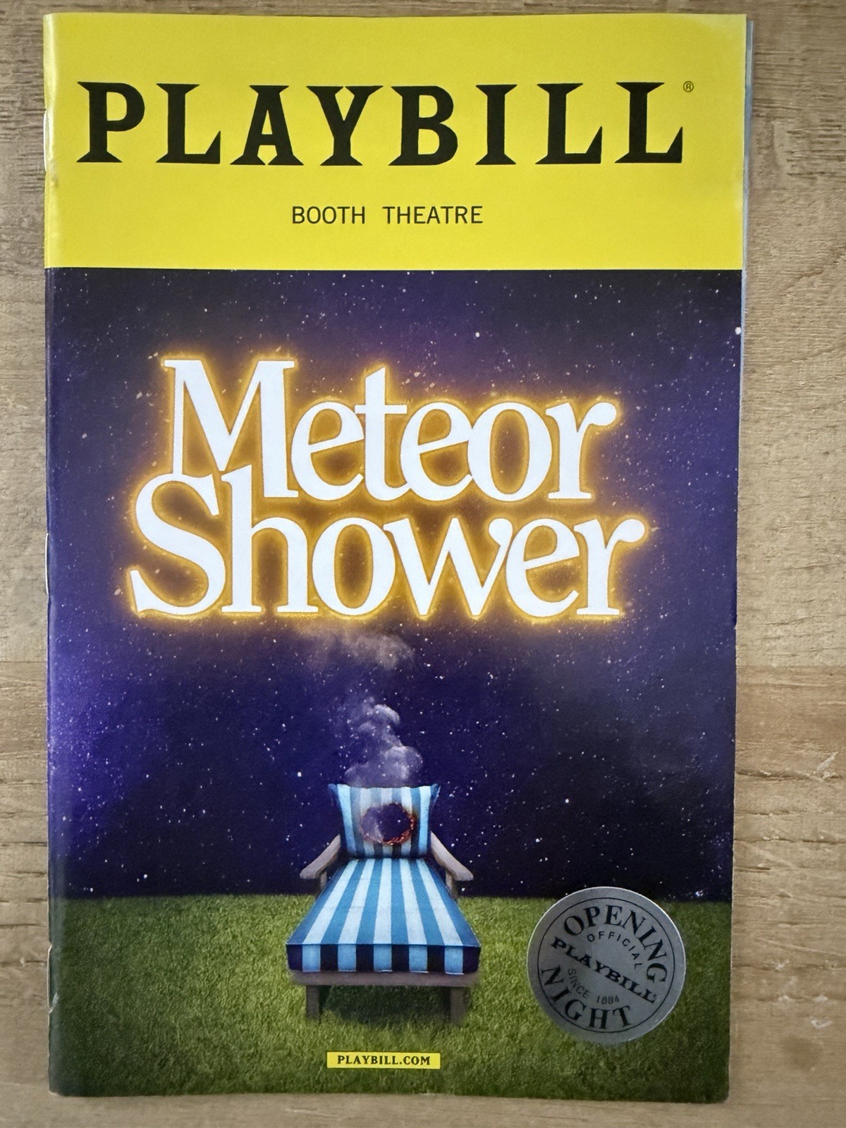 Playbill OPENING NIGHT Program – Meteor Shower