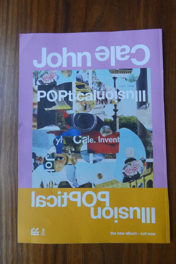 JOHN CALE “Illusion Popticle” 2024 UK MOJO Music Mag.PROMO POster Ad-Seldom Seen