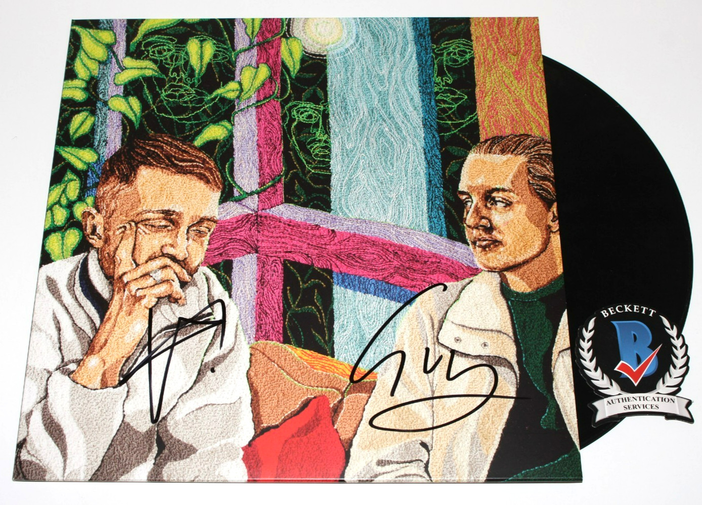 DISCLOSURE GUY HOWARD LAWRENCE SIGNED ALCHEMY ALBUM VINYL RECORD BECKETT COA DJ