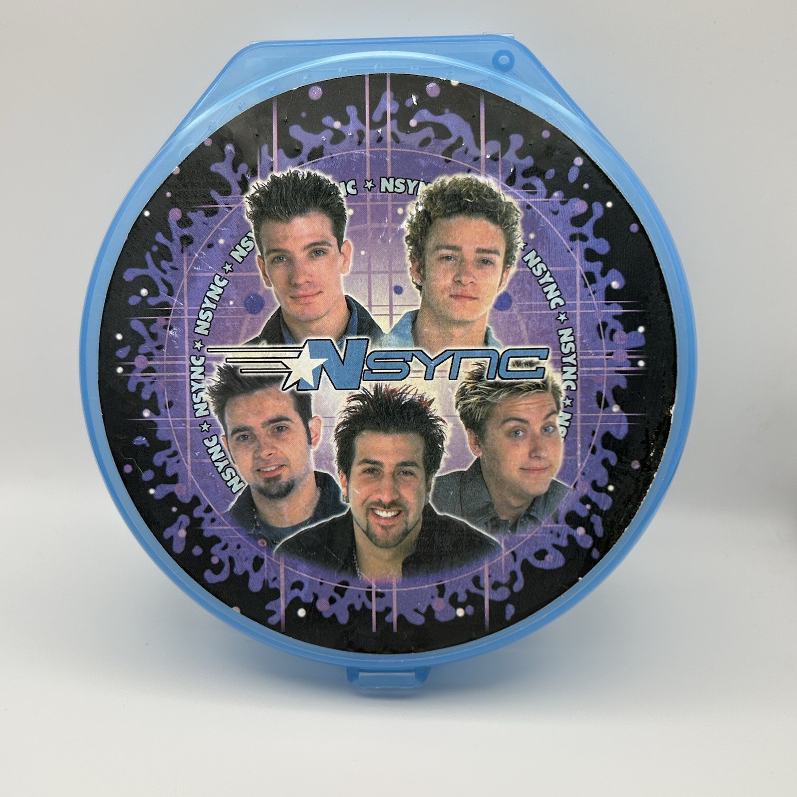 Vintage NSYNC Blue Plastic CD Case Holder Y2K Pop Music Memorabilia