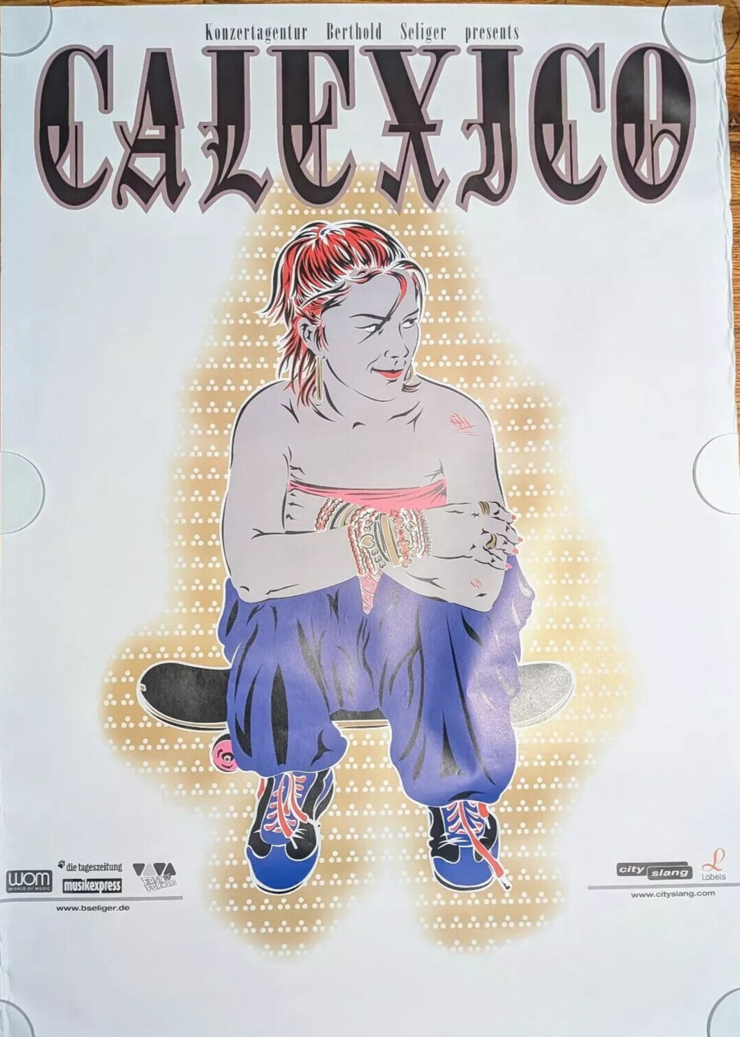 CALEXICO “FEAST OF WIRE 2003 TOUR” GERMAN CONCERT POSTER-Indie Rock,Alt Country