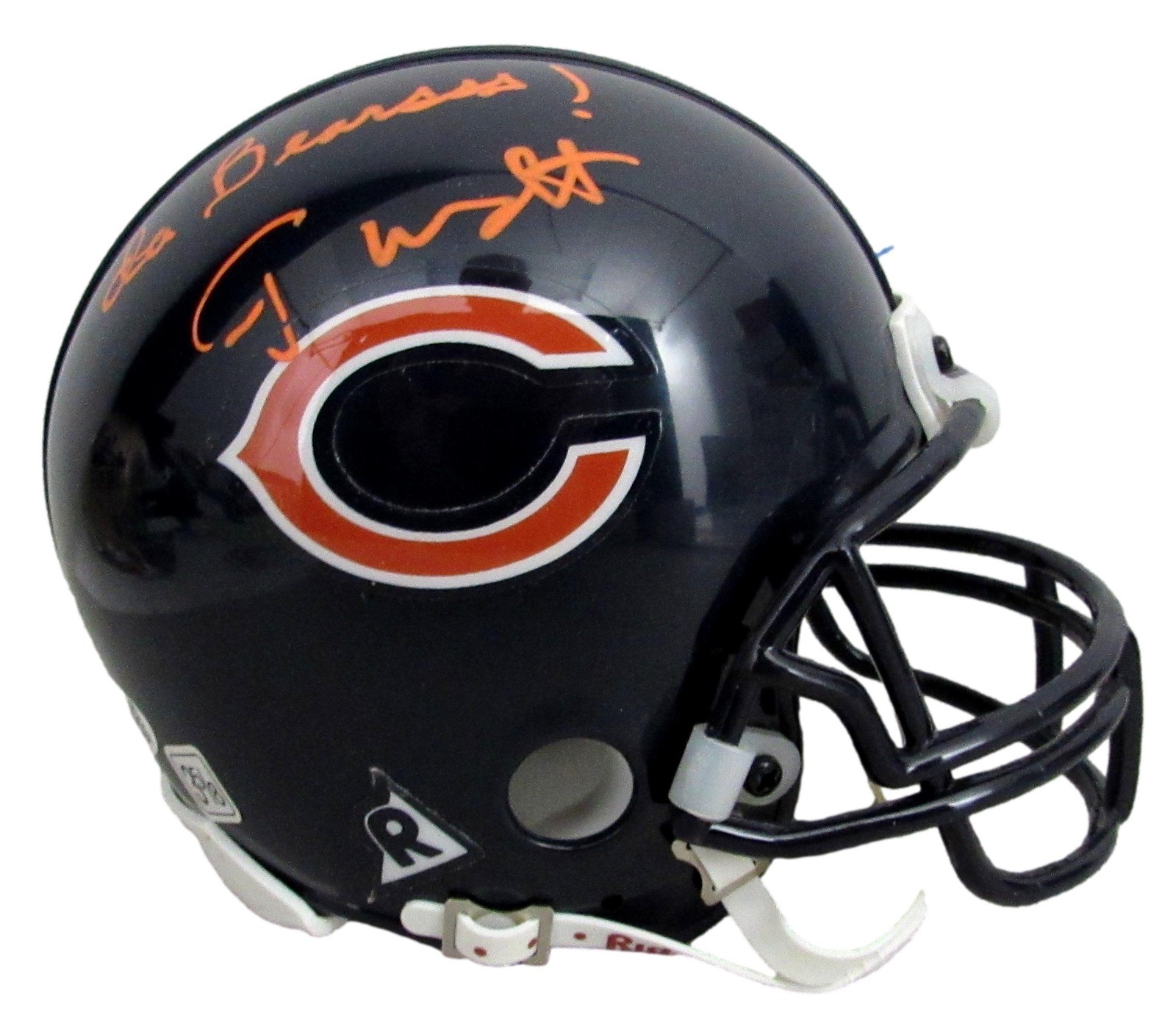 George Wendt Signed/Inscr Mini Football Helmet Bears “Cheers” JSA 208019