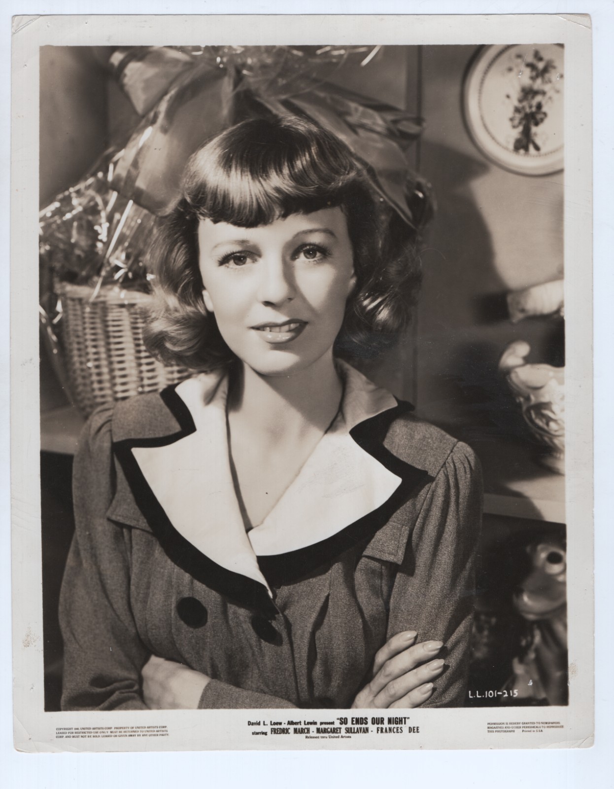 Margaret Sullavan Portrait So Ends Our Night Orig 1940 8×10 Photo