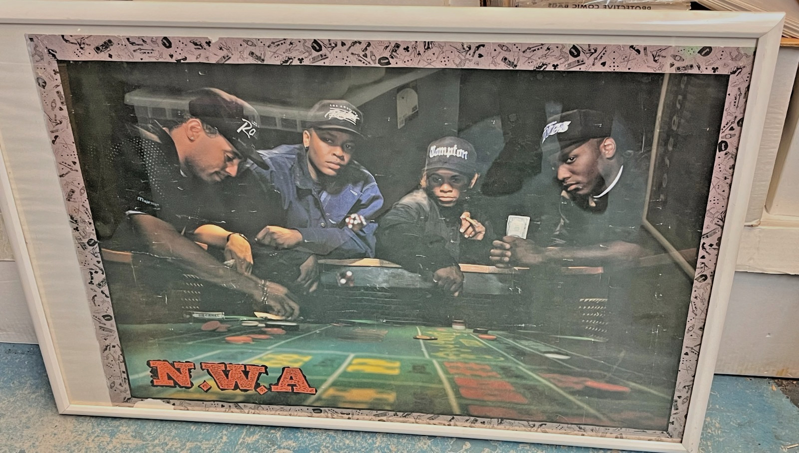 West Coast RAP Poster N.W.A. 90’s HIP-HOP 23×33” Dr. Dre, Eazy-E, Mc Ren, Yella