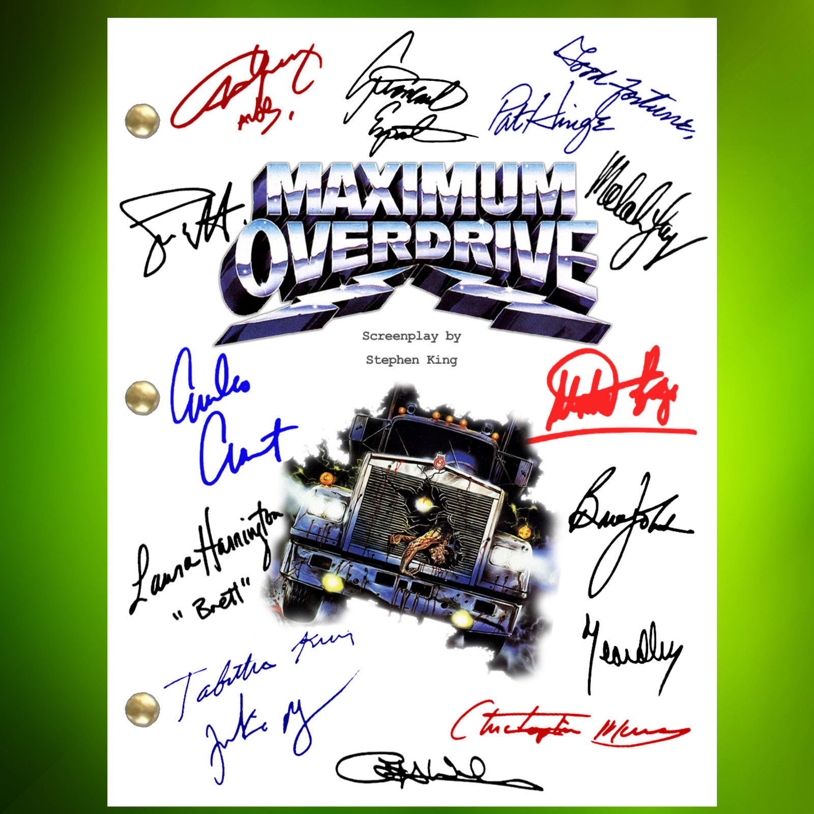 Maximum Overdrive Signed Autograph Script Reprints 114 Pages Stephen King