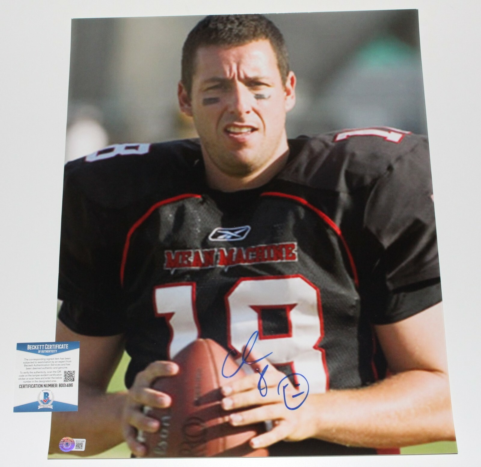 ADAM SANDLER SIGNED ‘THE LONGEST YARD’ 16×20 MOVIE PHOTO BECKETT COA PAUL CREWE