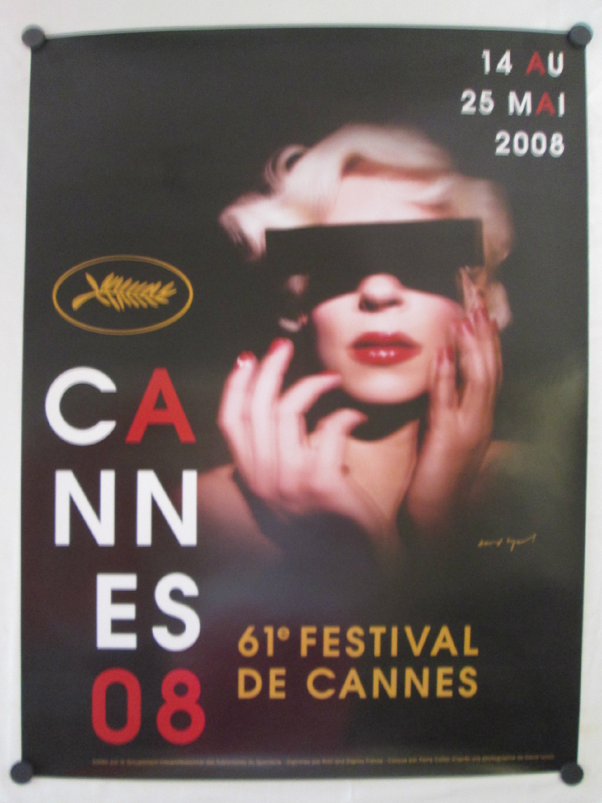 CANNES FILM FESTIVAL 2008 ORIGINAL OFFICIAL POSTER 32″ X 24″ MINT