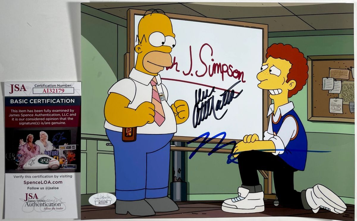 Dan Castellaneta & Michael Rapaport Signed The Simpsons 8×10 Photo A JSA COA