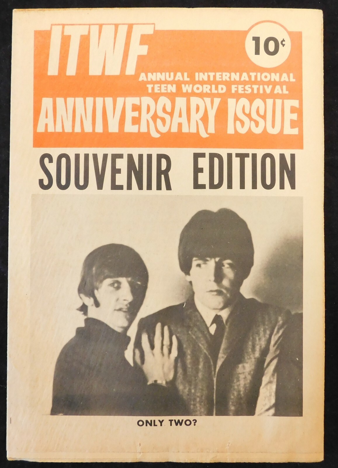 International Teen World Festival Souvenir Edition 1966 Paper (Beatles Only Two)