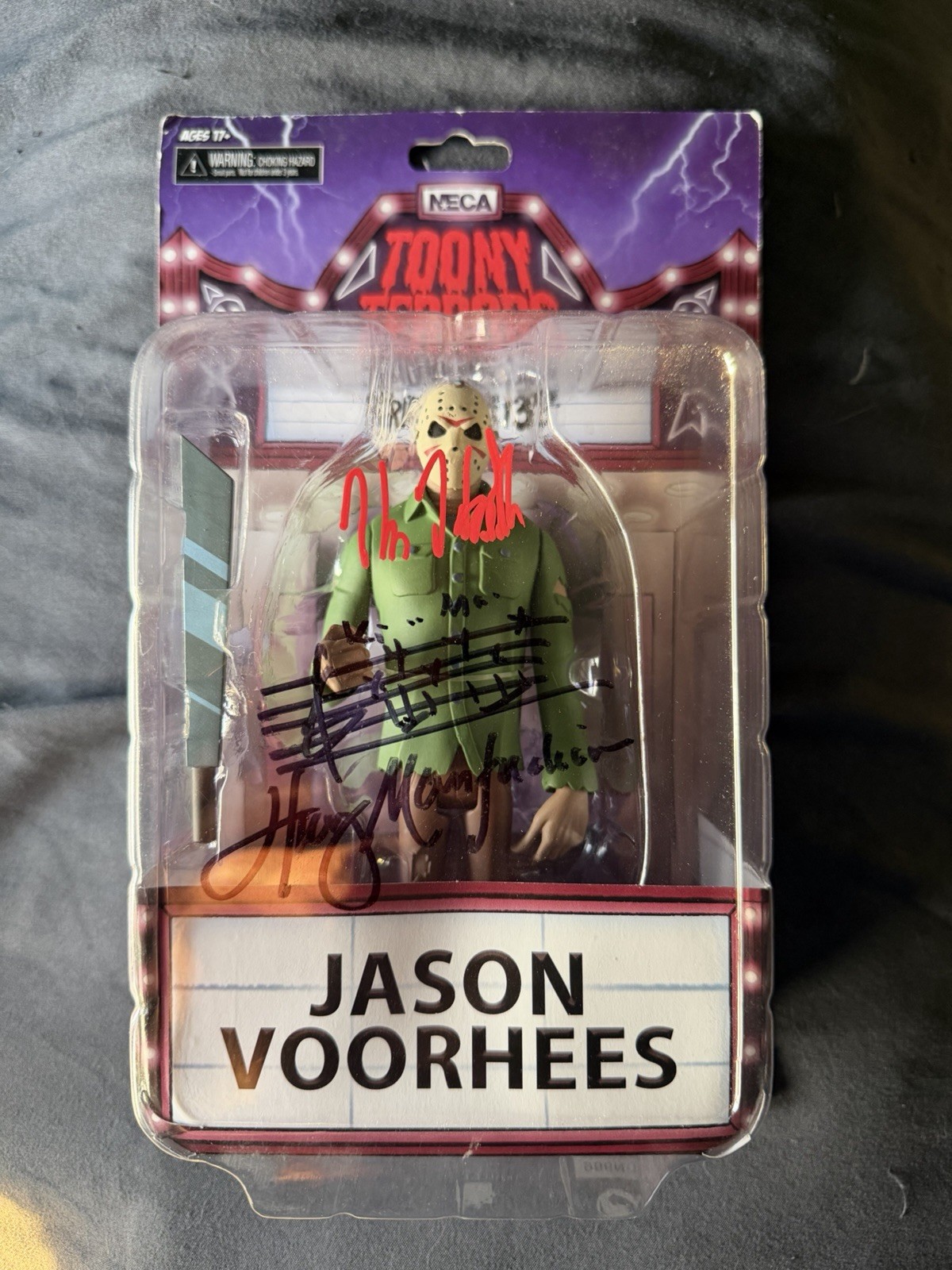 NECA Toony Terrors Action Figure Jason Voorhees Series 1 Signed By Kane Hodder!