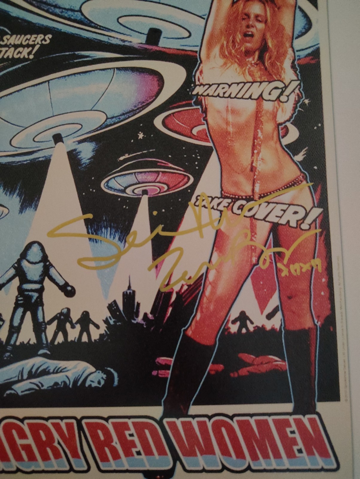 Sheri Moon Zombie Signed Poster Mars Needs Women Rob Zombie Sexy Pose