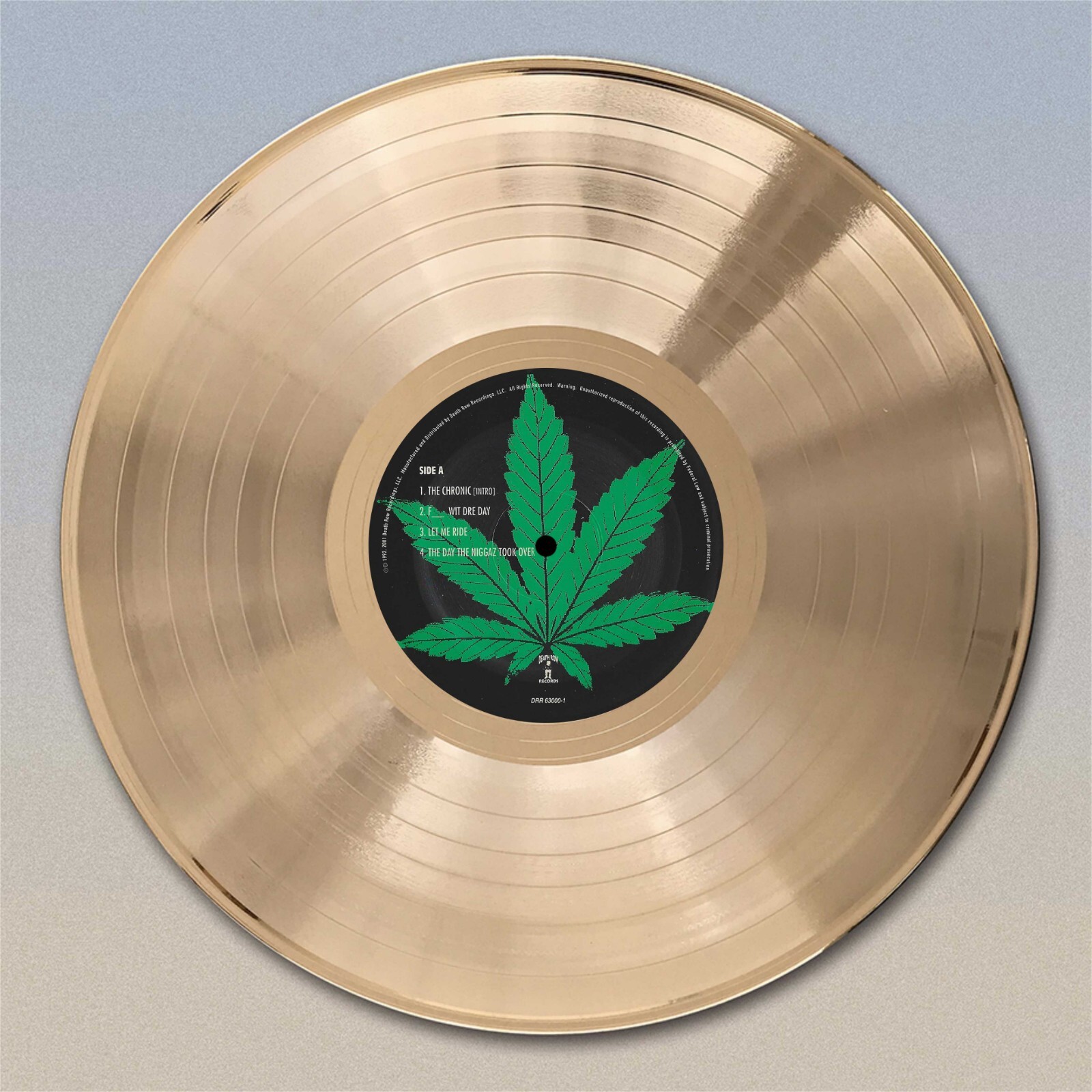 Dr. Dre “Chronic” Gold LP Record wall art