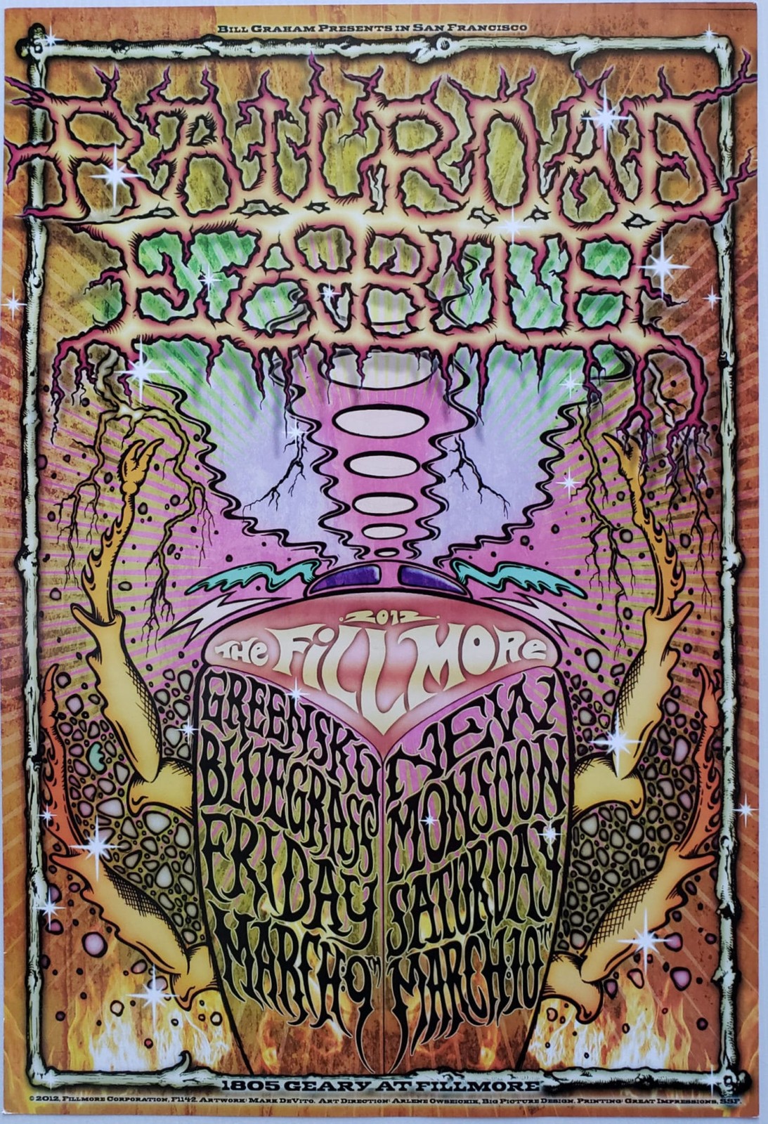 Railroad Earth Concert Poster 2012 F-1142 Fillmore
