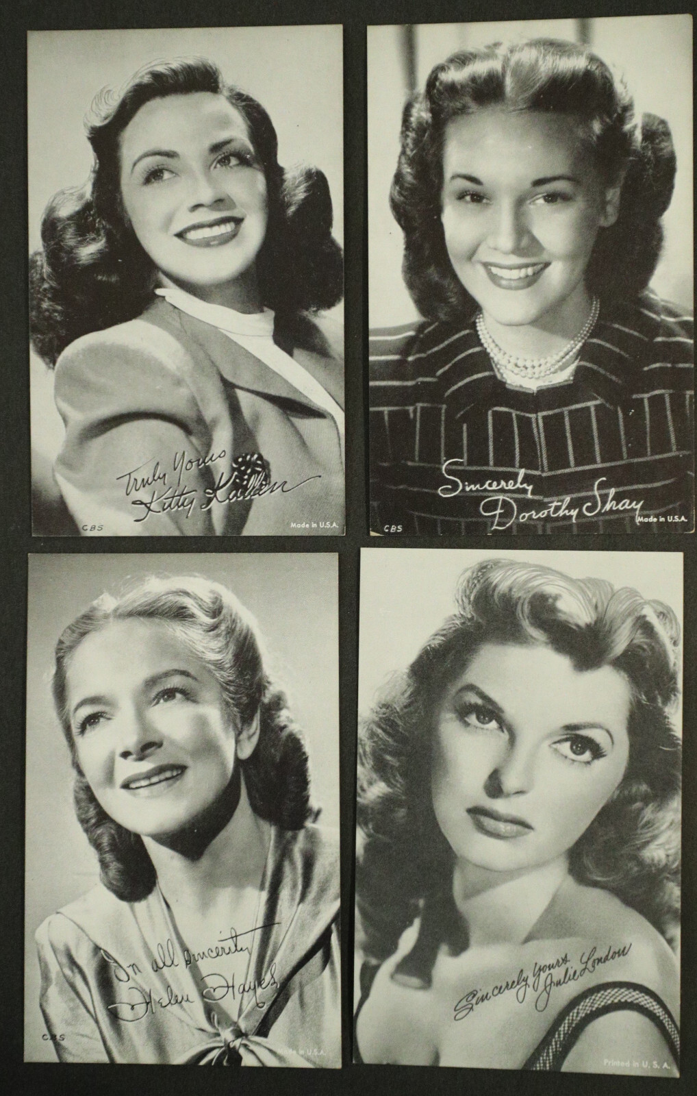 Vintage 3.5 x5.5 photos Dorothy Shay, Kitty Kallen, Julie London, Helen Hayes