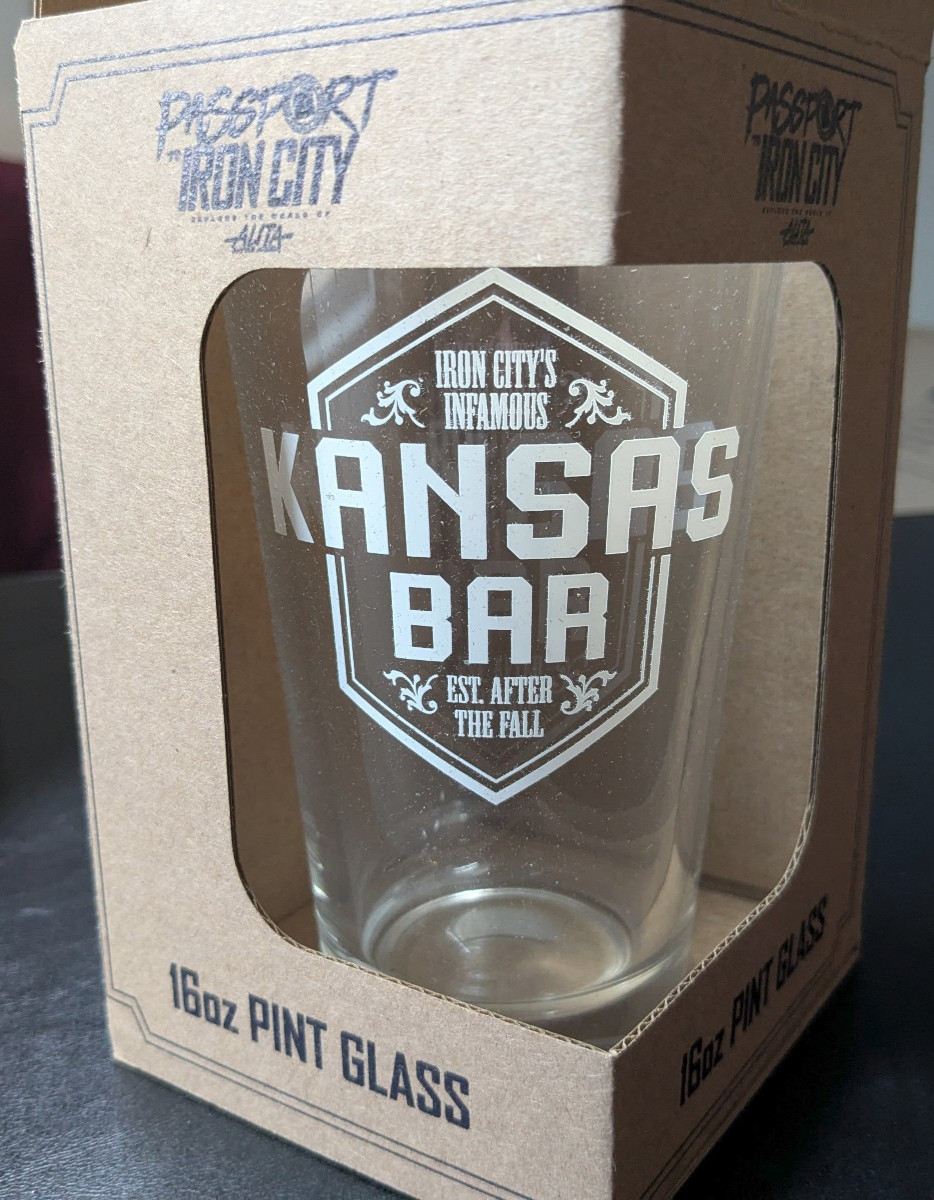 ALITA EXPERIENCE BATTLE ANGEL PASSPORT IRON CITY KANSAS BAR 16oz PINT GLASS NEW