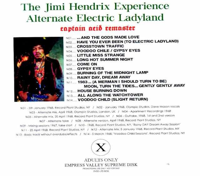 THE JIMI HENDRIX EXPERIENCE / ALTERNATE ELECTRIC LADYLAND (1CD)