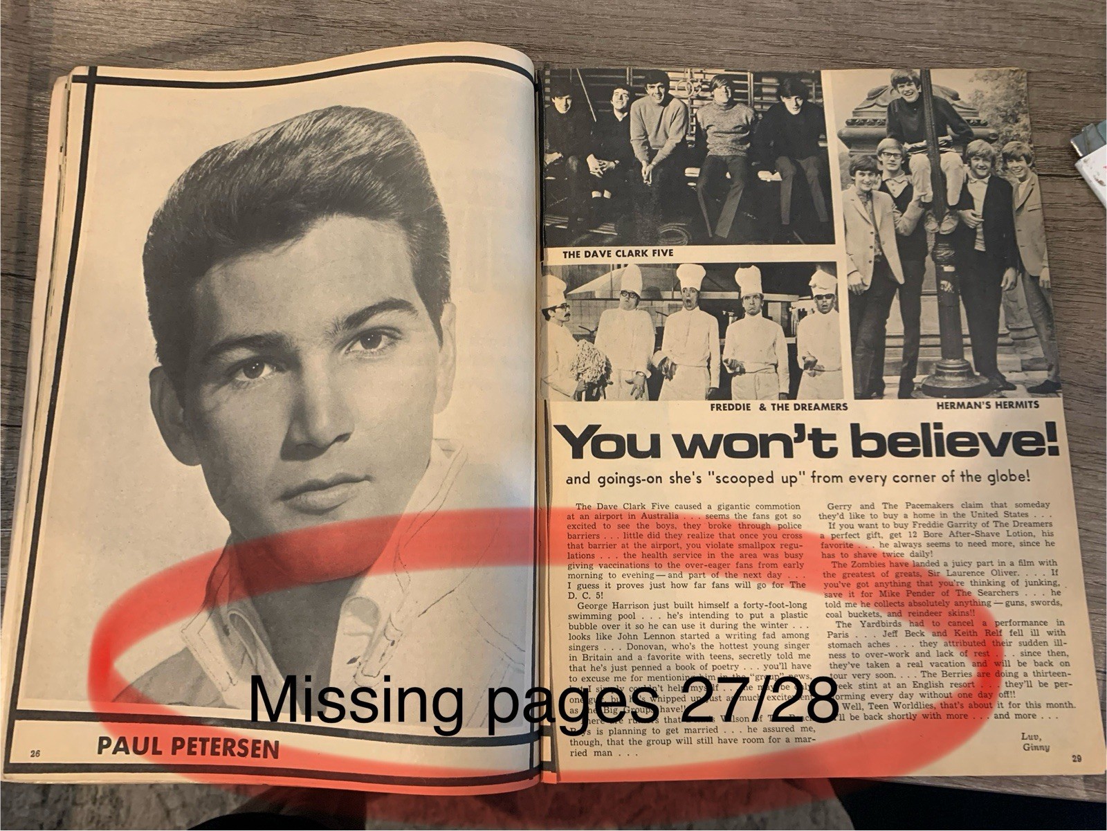 Teen World Magazine – Dec 1965 – Featuring Beatles, Hermits & More