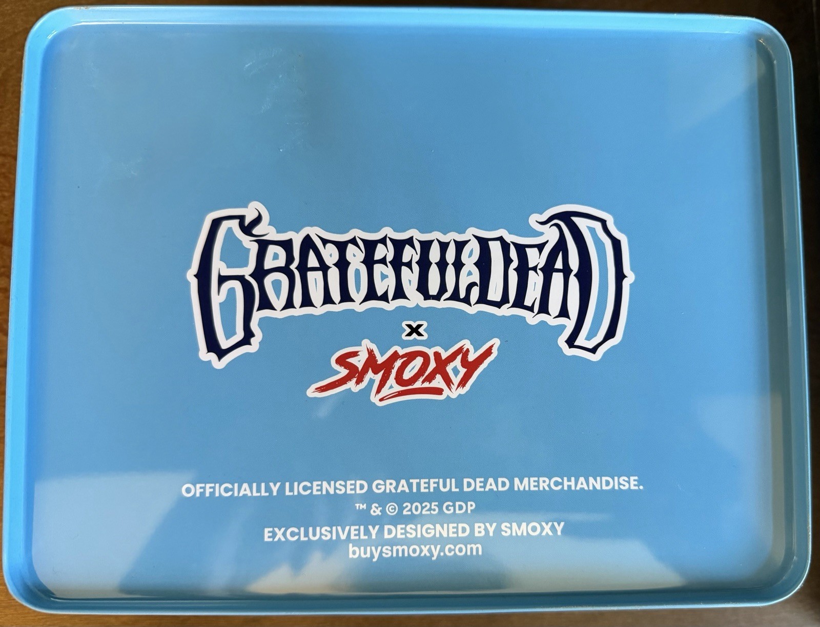 Official Grateful Dead Smoke Tin Storage Case Empty Skull Logo Smoxy Foam Insert