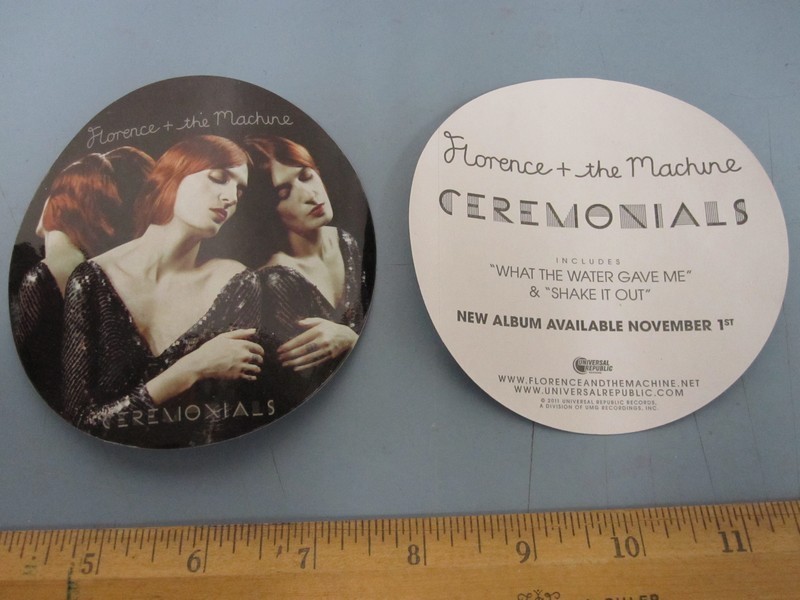 FLORENCE + THE MACHINE 2011 Ceremonials Promotional Sticker New Old Stock