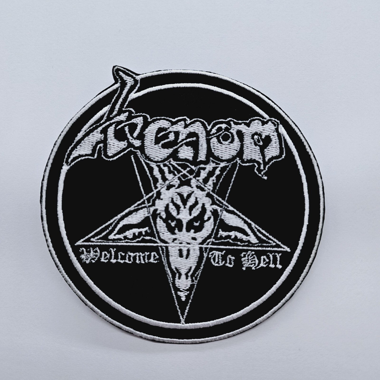Venom Welcome To Hell White EMBROIDERED PATCH