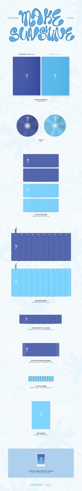 FANTASY BOYS MAKE SUNSHINE 3rd Mini Album CD+Photobook+Photocard+Etc+Tracking#