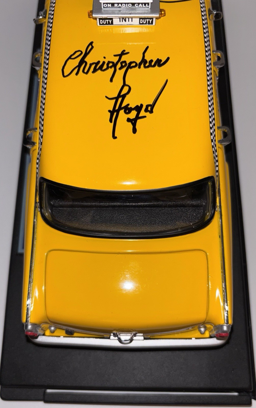 Christopher Lloyd & Tony Danza SIGNED 1:18 TAXI Cab Diecast Photo PROOF JSA COA