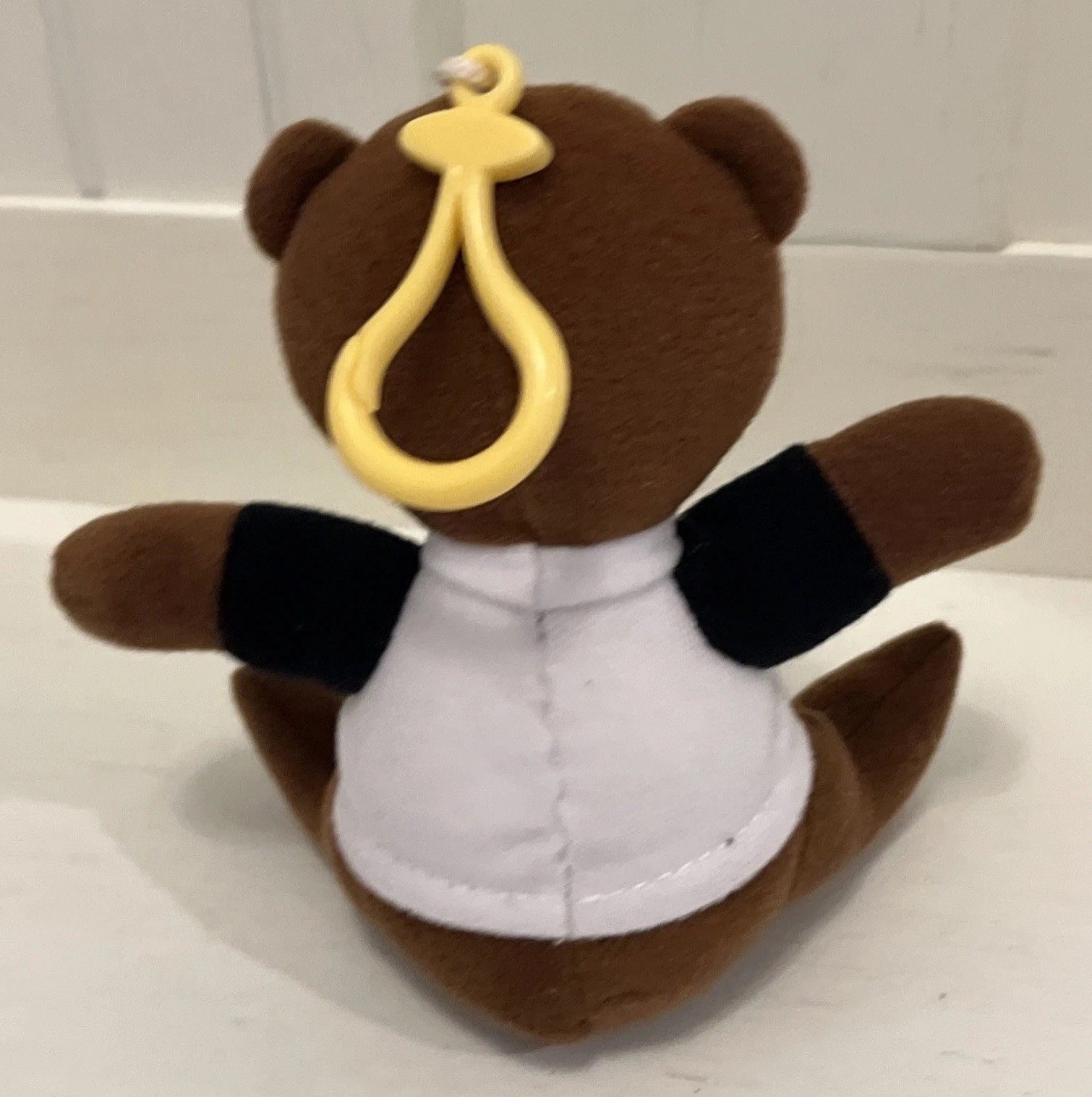 Vintage NSYNC Mini Teddy Bear Plush Brown Clip Keychain Hook 5” Good Condition