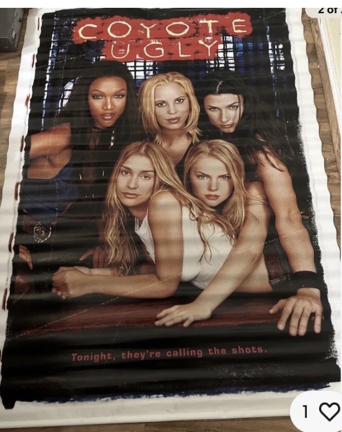 Coyote Ugly Rare Canvas Banner Premiere One Sheet 46×67 Inch 2000 Retail 300.00