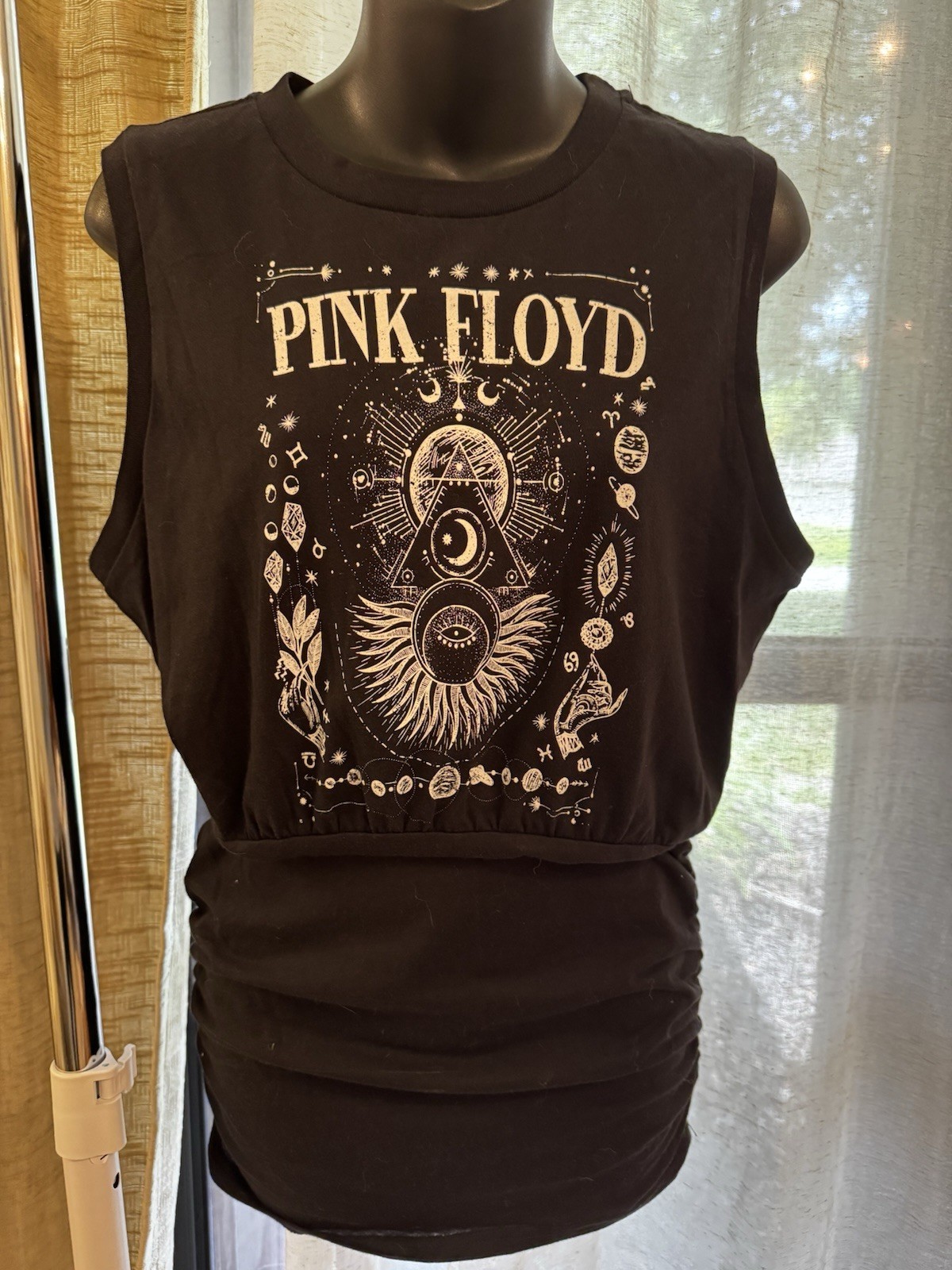 Pink Floyd Black Sleeveless Graphic dress Size S Rock & Pop Music