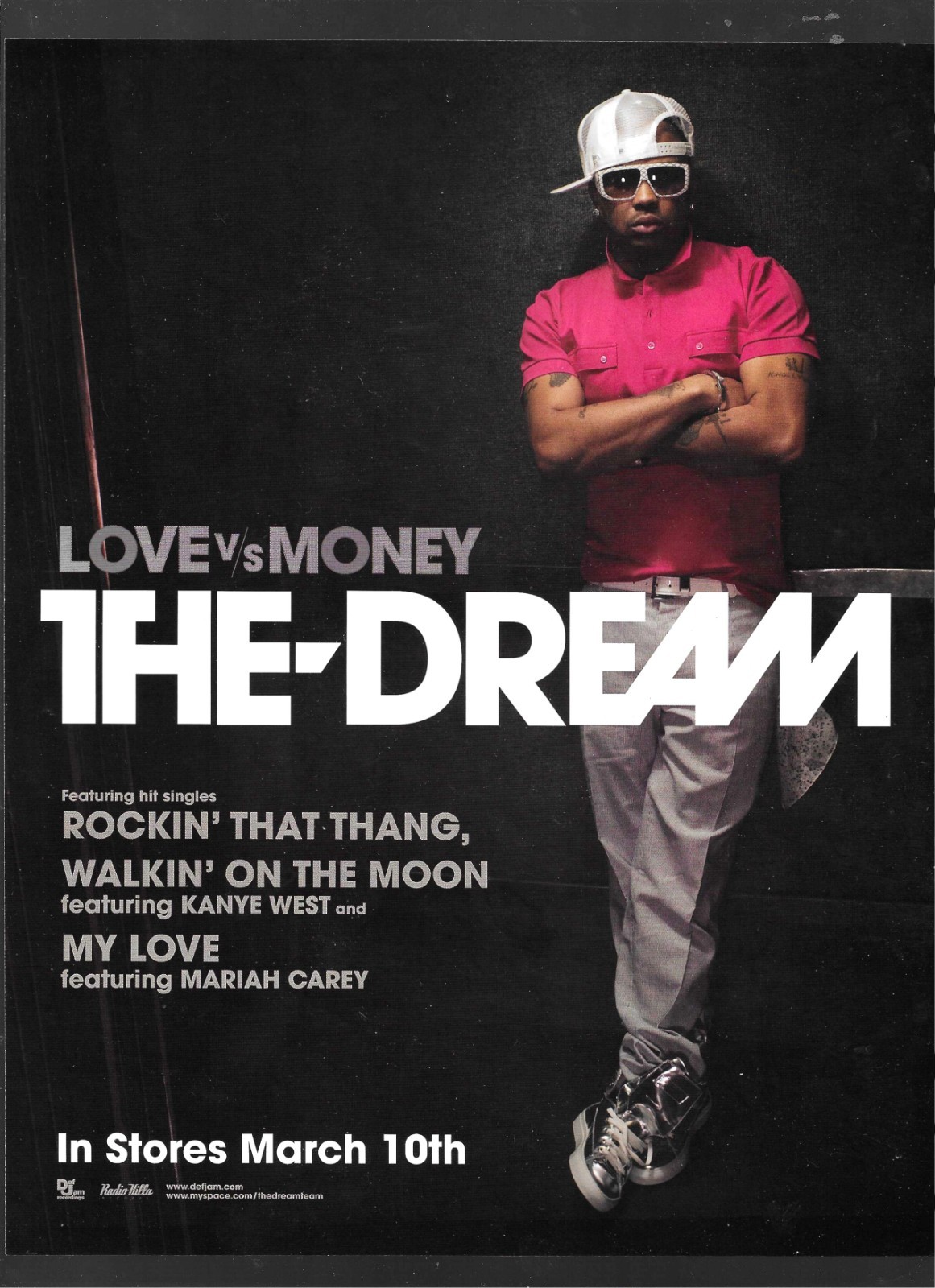 Love Vs. Money The Dream promo 8 1/2 by 11 inch double sided photo mini poster