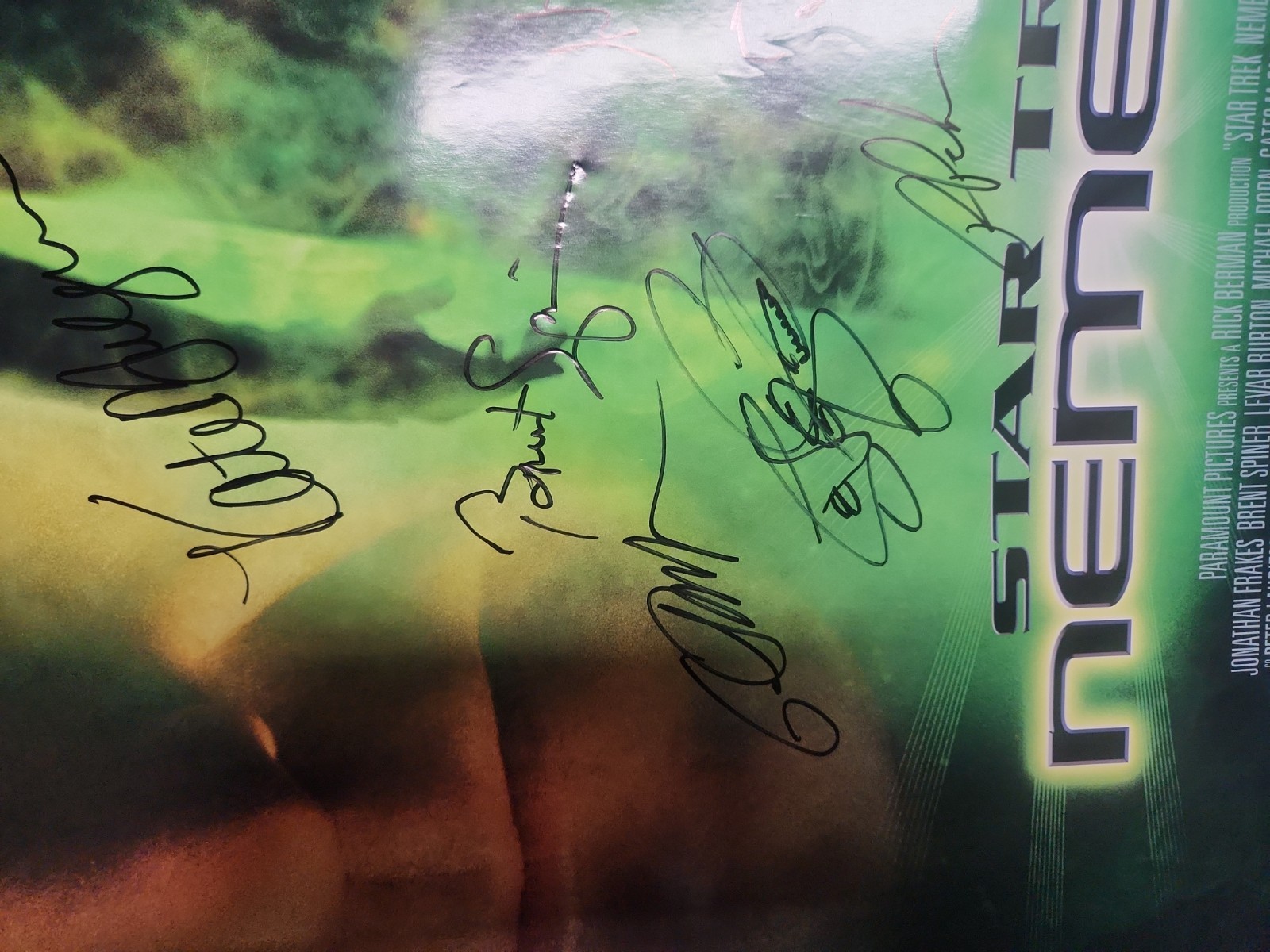 Star Trek Nemesis Orignal Poster 27×40 Mulgrew Stewart Burton Cast Signed X9