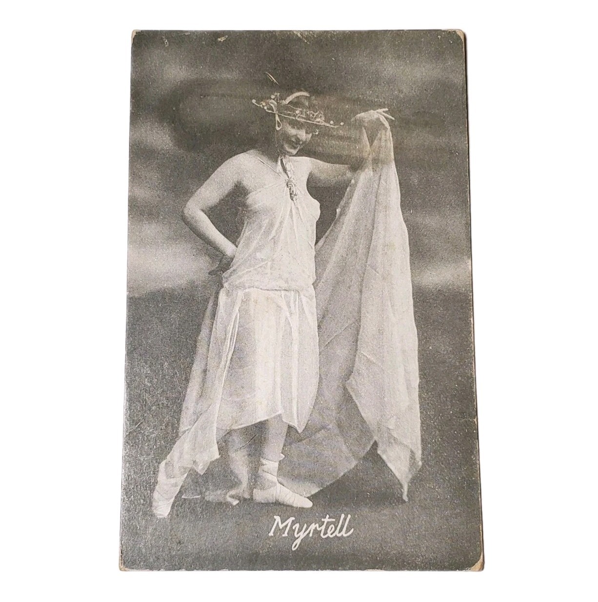 Scarce 1900’s Risqué Burlesque Penny Arcade Card Myrtell Theatre Postcard 2 of 2