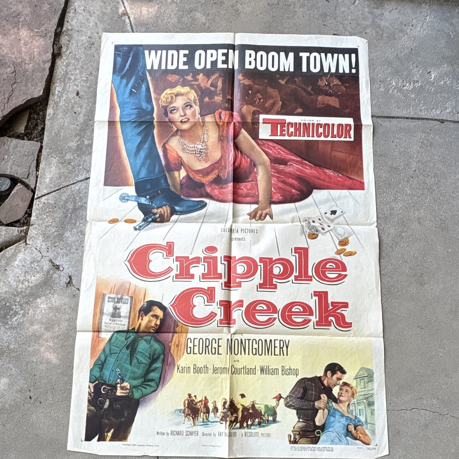 Cripple Creek “Wide Open Boom Town!” Original Movie Poster 27 x 41 in