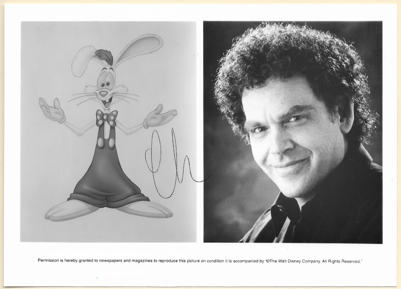 CHARLES FLEISCHER Authentic Signed Photograph & Letter – Voice of ROGER RABBIT