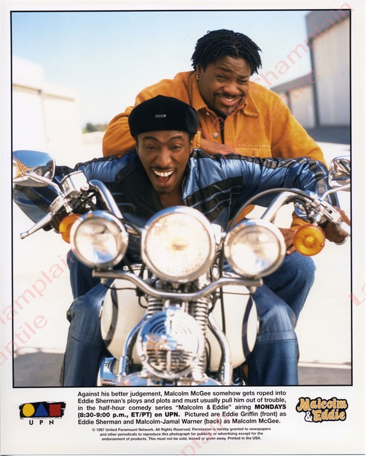 MALCOLM & EDDIE Press Photo #03 malcolm jamal warner ed griffin