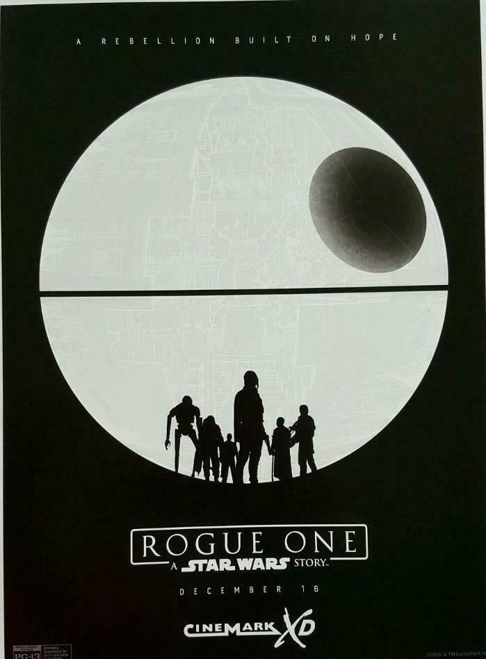 ROGUE ONE: A STAR WARS STORY Original Promo Movie Poster 9.5×13 CINEMARK XD Mint