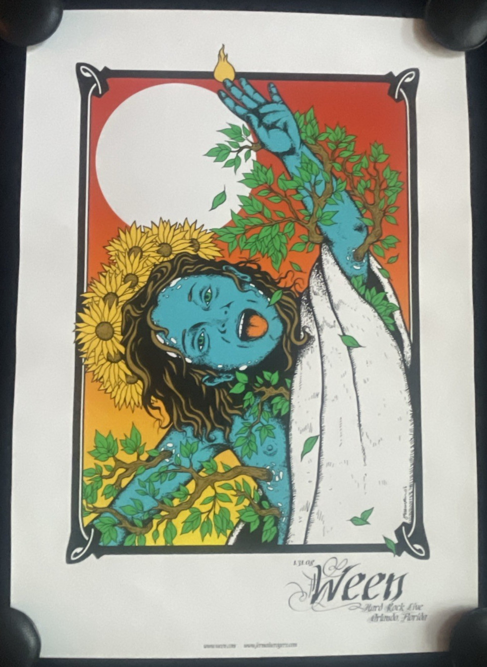 Jermaine Rogers Ween Orlando Gig Poster 1/31/08 Seasons Summer Print Show Vesion