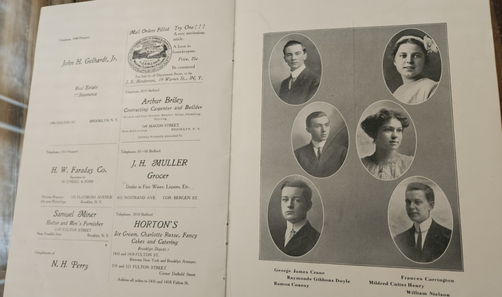 Brooklyn Theatre Program GIRLS BOYS HIGH SCHOOL 1916 Original Antique Vintage