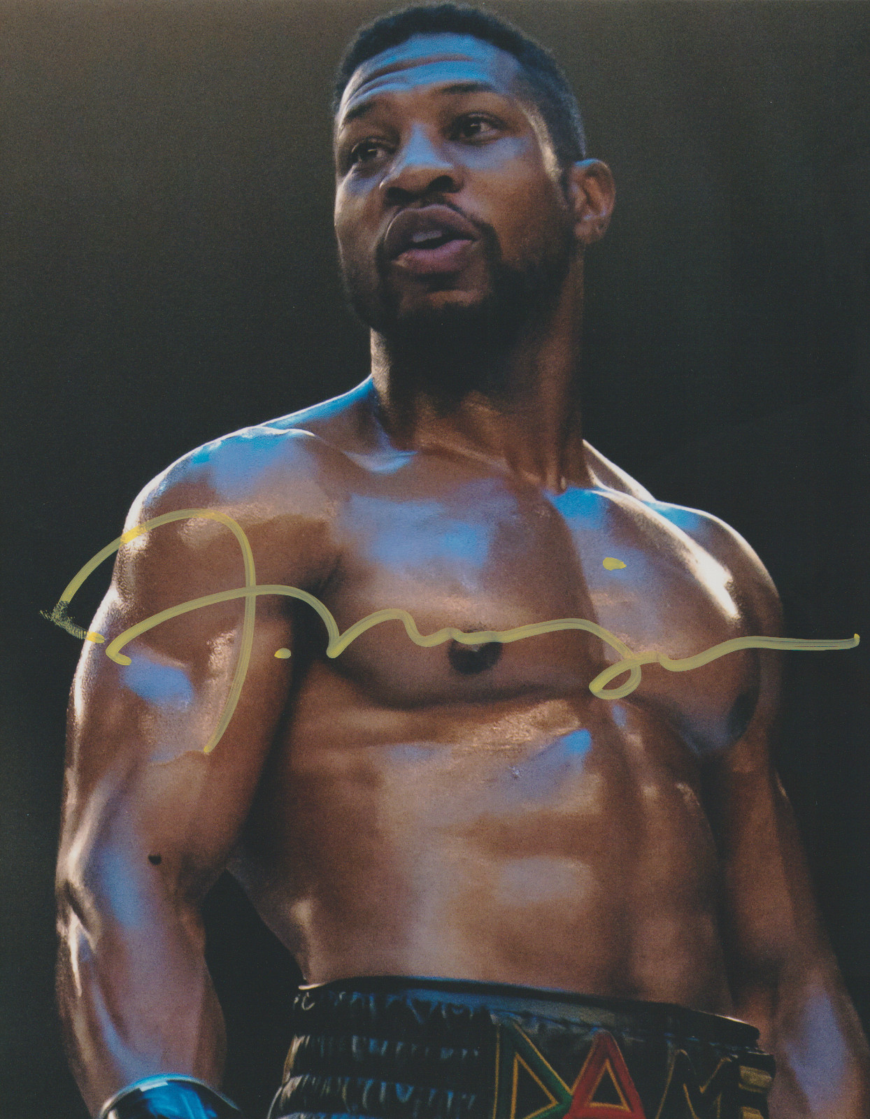JONATHAN MAJORS CREED III SIGNED 8X10 COLOR PHOTO AUTOGRAPH DAMIAN