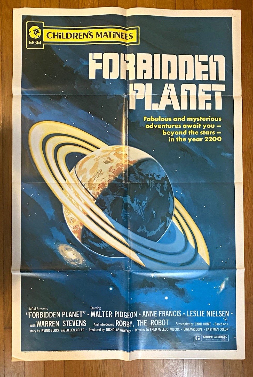 MGM Children’s Matinees Forbidden Planet Movie Poster Repro 27 x 41 in