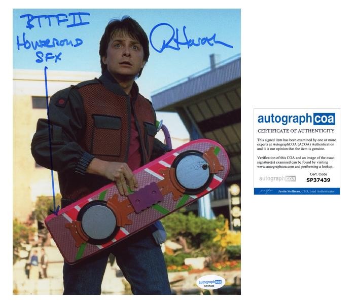 Alan Howarth “Back to the Future Part II” SIGNED Hoverboard FX 8×10 Photo ACOA