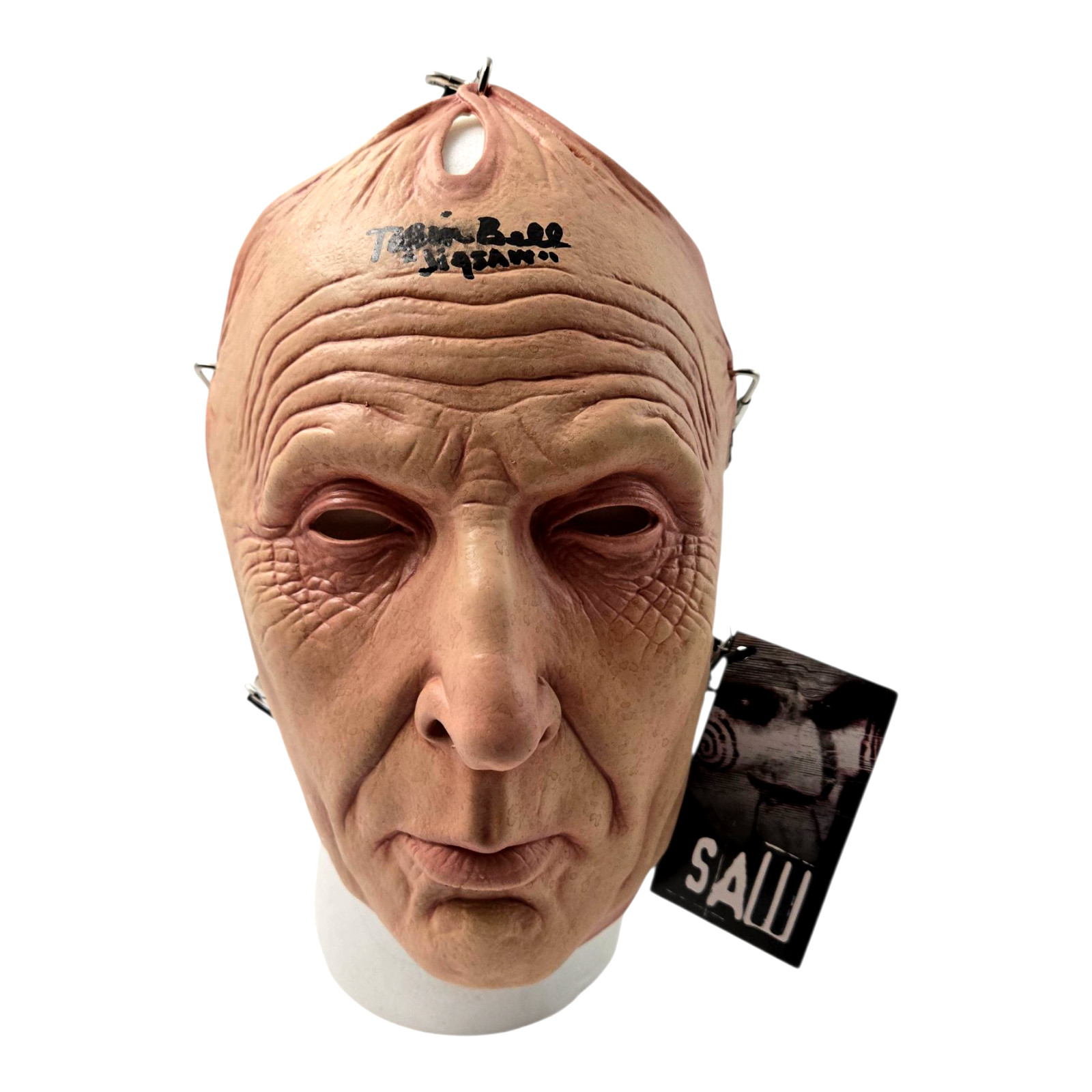Tobin Bell Signed Mask SAW Jigsaw Billy Trick or Treat Autograph Beckett COA 77