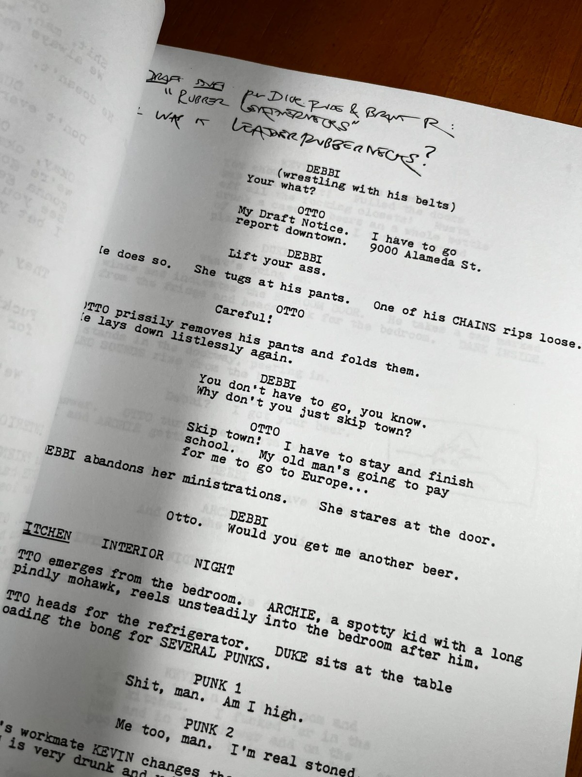 Repo Man Script Signed- Autograph Reprints- Emilio Estevez