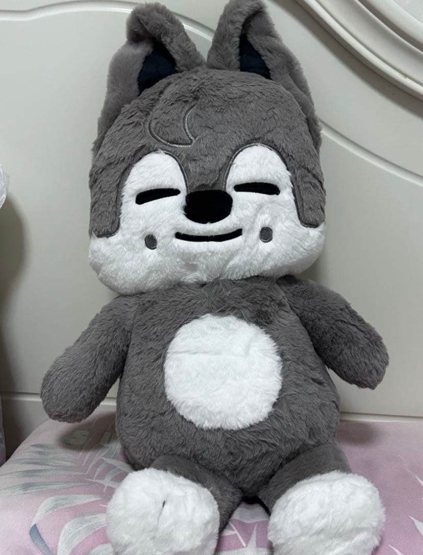 Stray Kids SKZOO WolfChan Big Plush Doll No Passport 5’clock 60cm TEDDYBEAR