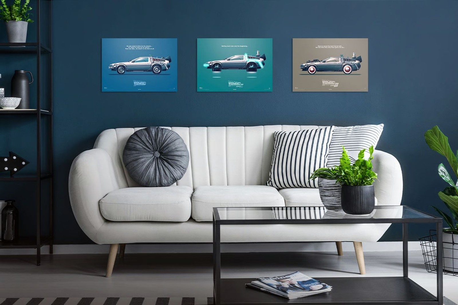 Sideshow Back to the Future – Delorean Set 3 Art Print Rodrigo Barraza 16.5×11