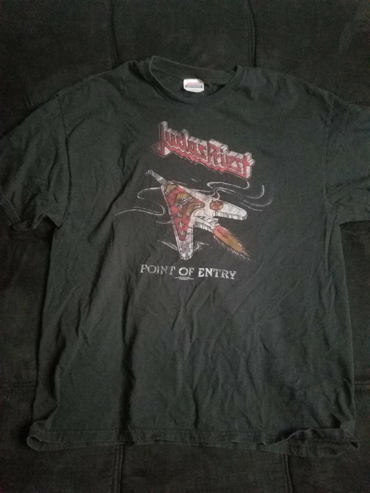 Y2k 2007 Size XL JUDAS PRIEST Point of Entry Concert Tour Shirt Rock Guitar Ship