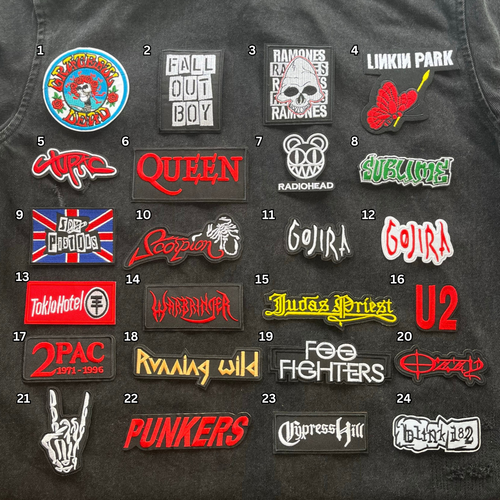 Rock & Roll Punk Music Band Embroidered Iron-on Patches Metal Pop