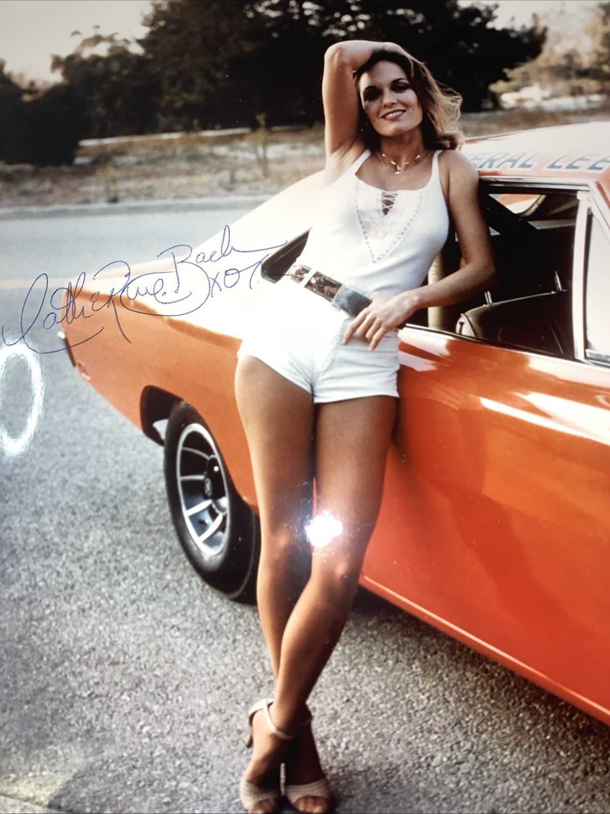 Catherine Bach Signed Photo Daisy Dukes Of Hazzard COA 8×10 General Lee
