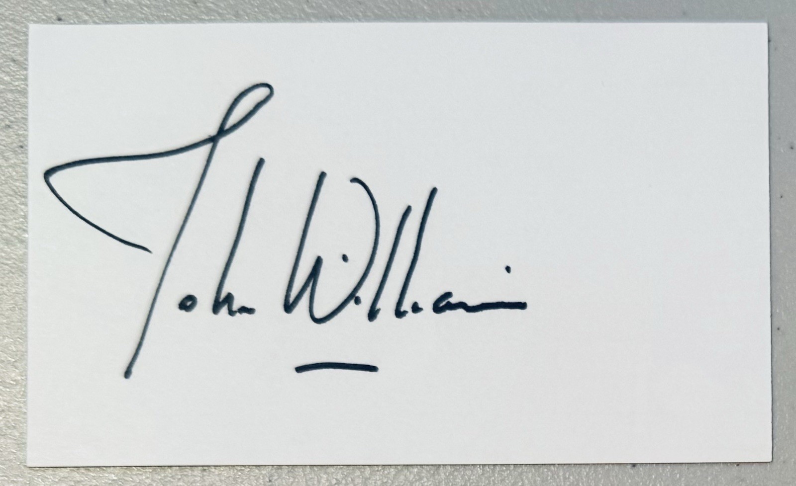 John Williams Signed Autographed 3×5 Card SWAU Authenticated Star Wars Jaws 3